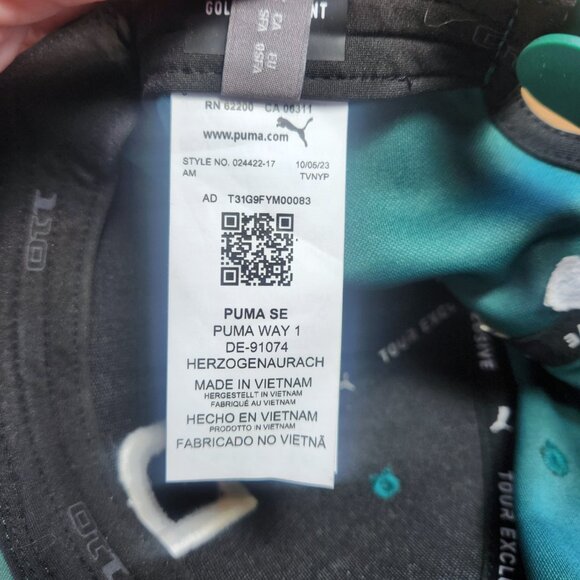 Puma P Snapback Hat Cap Green White Logo Adjustable Nova Scotia Spirit Co - Picture 8 of 10